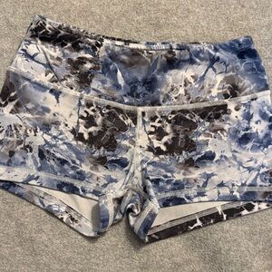 Fleo Women's Athletic Shorts in Blue and Gray